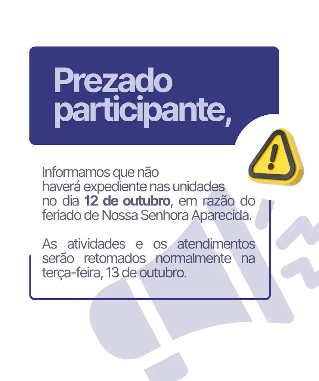 Aviso importante sobre empréstimos